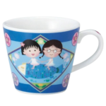 Chibi Maruko-chan Ceramic Mug – Blue Fish Scene (270ml)
