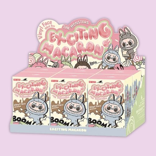 POP MART LABUBU THE MONSTERS - Exciting Macarons Doll Keychain (Version 1) - 1 Blind Box